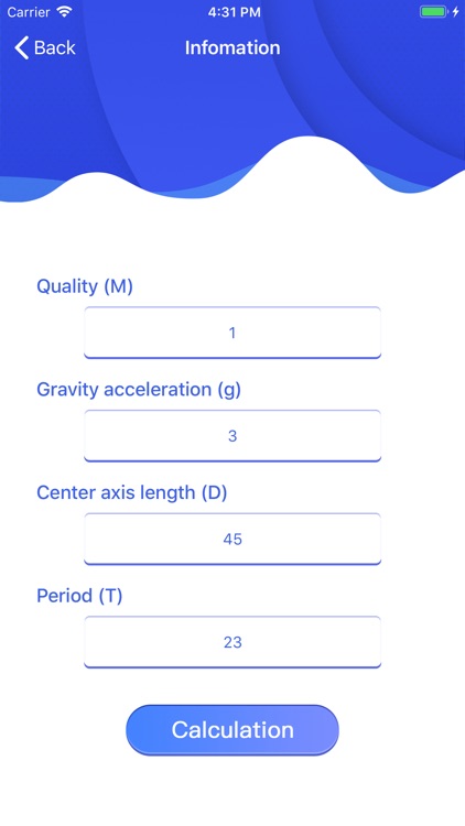 Compound Pendulum - Calculator