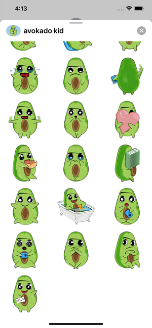 Avocado kid emoji for iMessage(圖2)-速報App