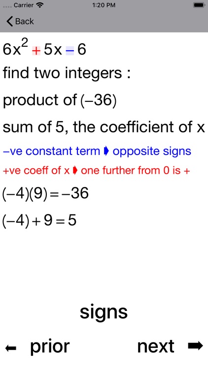 Quadratic Factoring screenshot-3