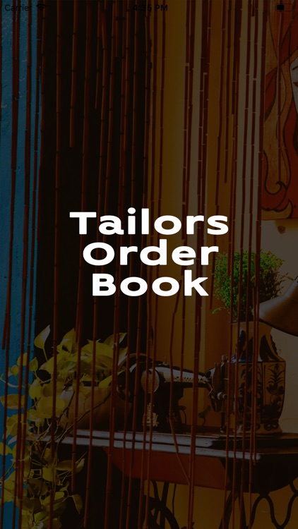 Tailors Order Book