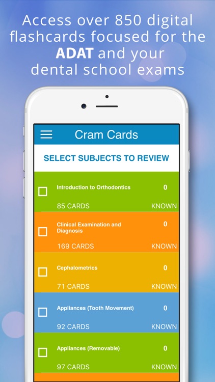 ADAT Orthodontics Cram Cards