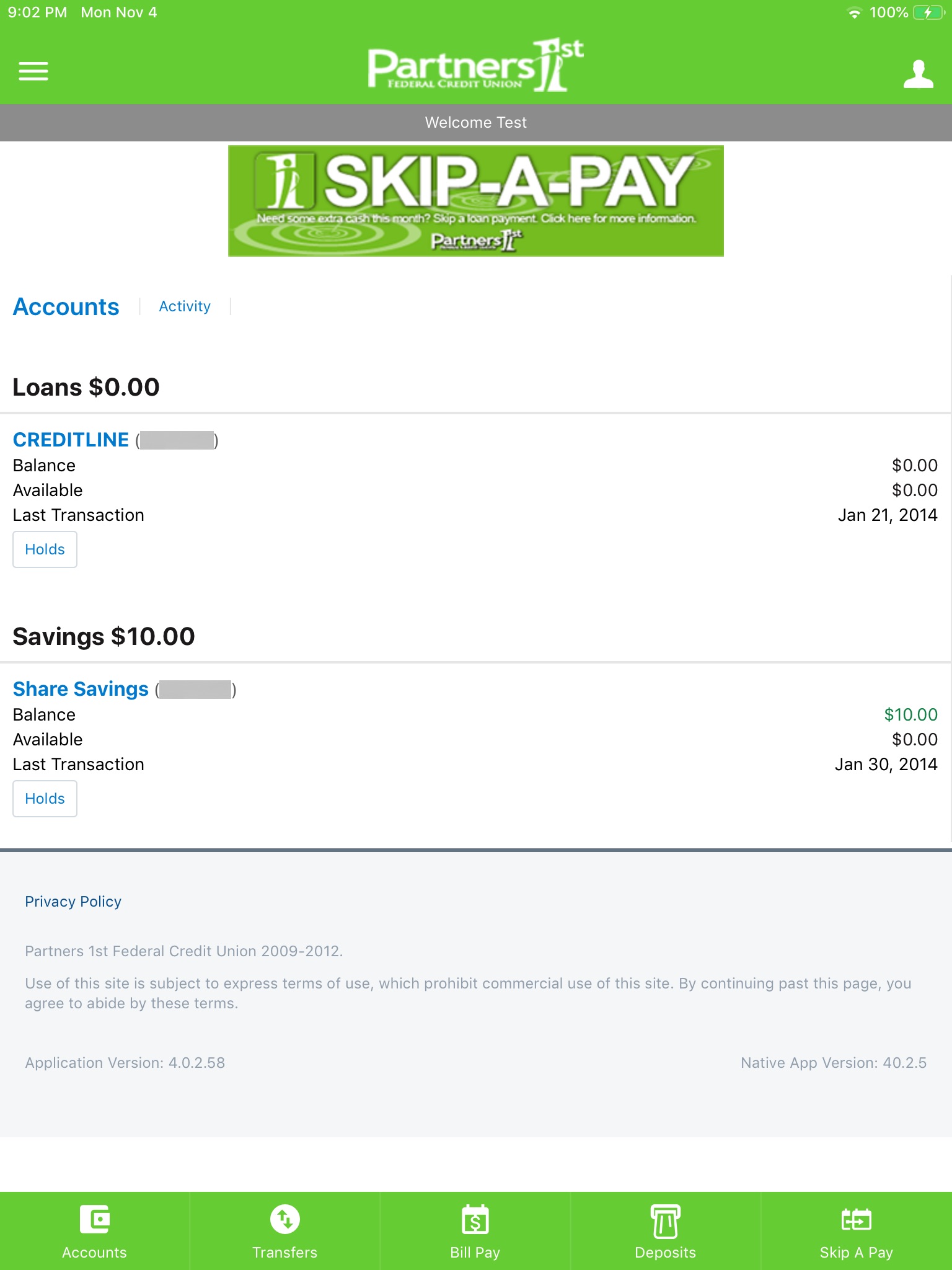 Partners 1st FCU Mobile screenshot 2