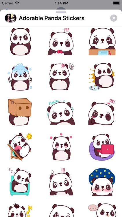 Adorable Panda Stickers