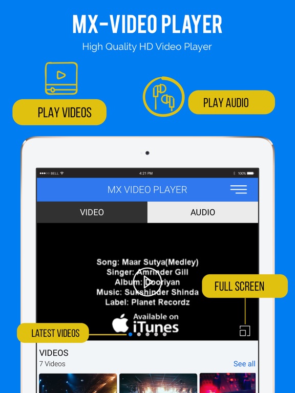 MX Video Player-Play HD Videos on iOS 7 screenshot