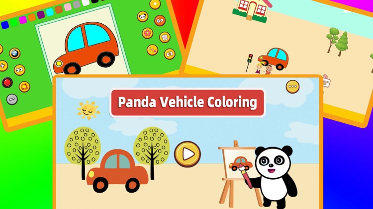 Panda Cars Coloring App