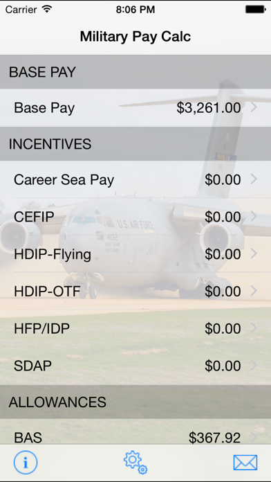 How to cancel & delete Military Pay Calc from iphone & ipad 1