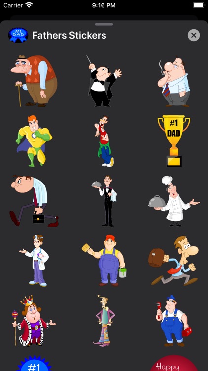 Fathers & Dads Stickers Emojis