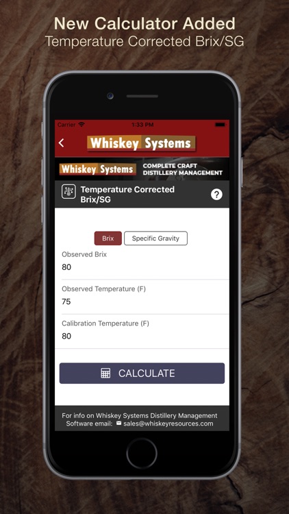 Whiskey Systems Calculator