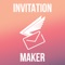 Invitation Maker allows you to send custom online invitations directly to your friend's mailbox or through social media