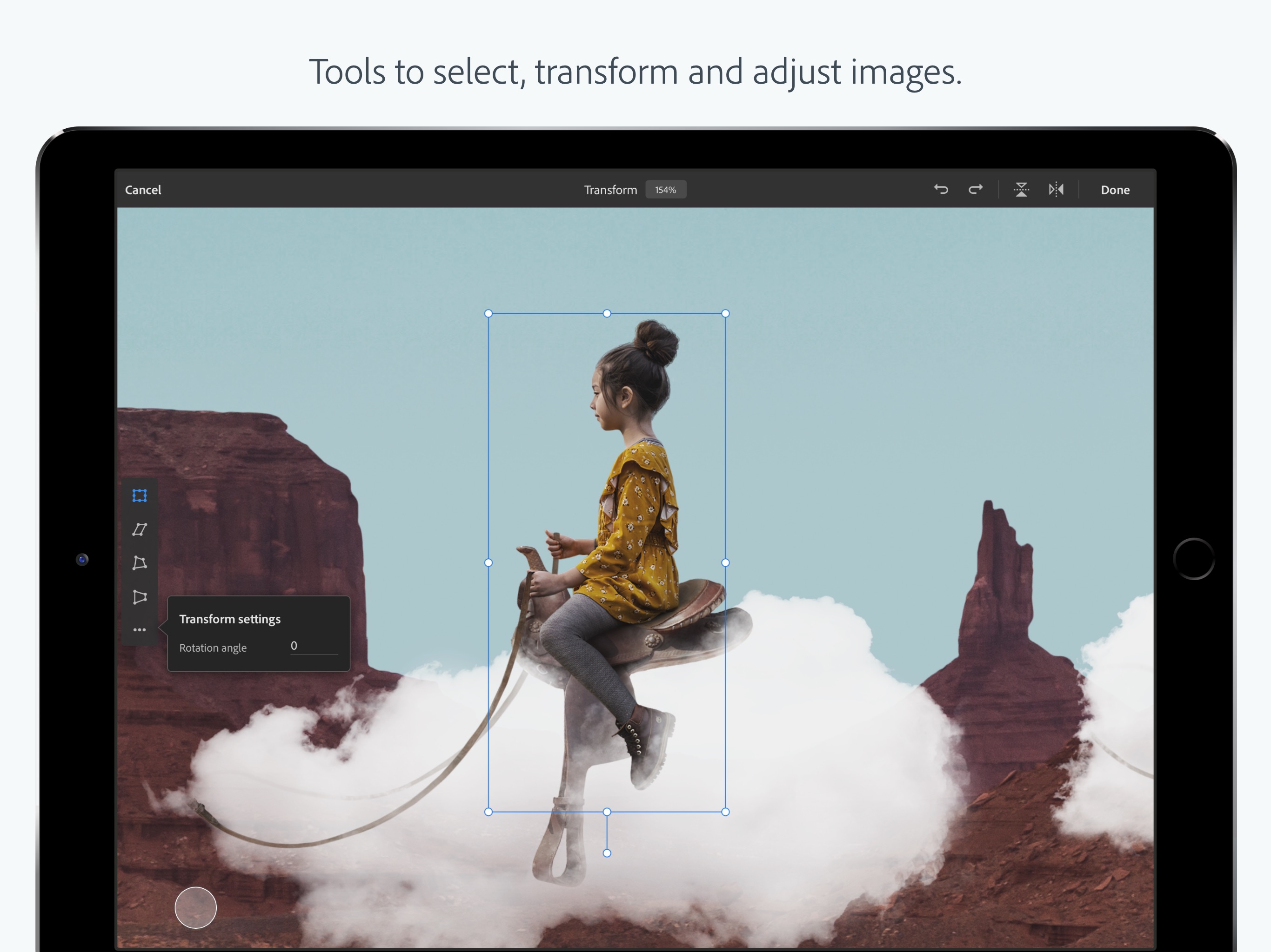 Screenshot do app Adobe Photoshop