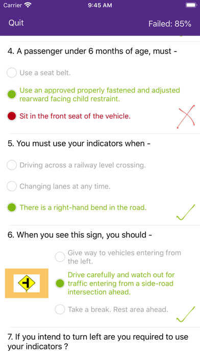 Learner driver knowledge ACT screenshot 3