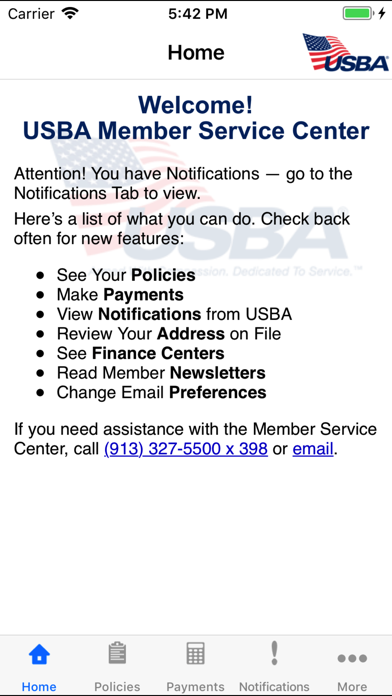 How to cancel & delete USBA Member Service Center from iphone & ipad 1