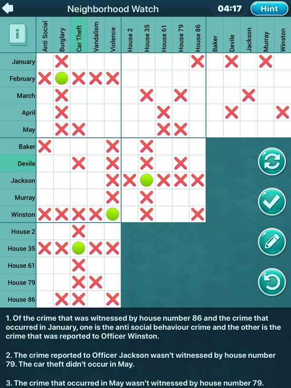 Logic Puzzles Daily - Solve Logic Grid Problems and Be a Puzzler Egghead screenshot