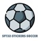 SFT32-STICKERS-SOCCER A 36 football stickers app, 36 icons in the app, you can use them in messages, and you can also save them to albums for sharing