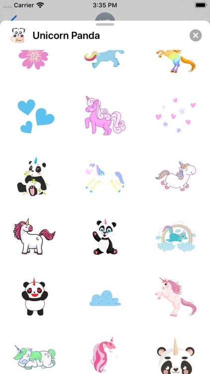 Unicorn Panda Stickers