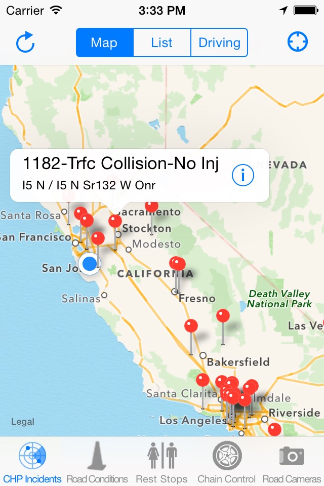 California Road Report screenshot 2