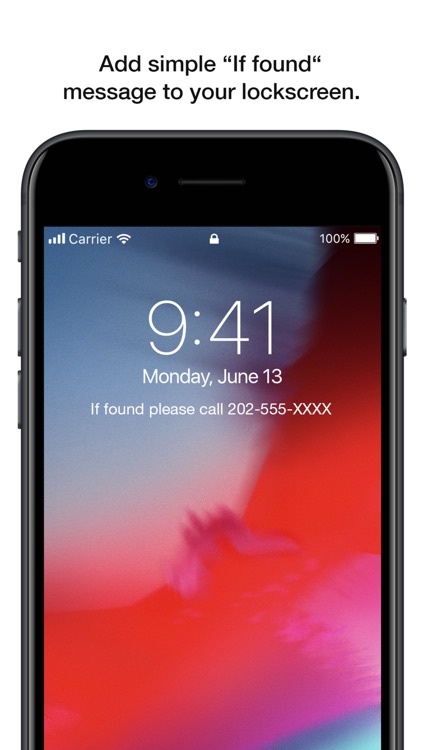 IfFound - Lock Screen number