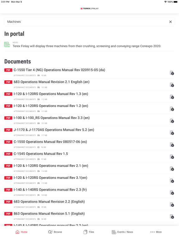 Screenshot #6 pour Terex Finlay Portal