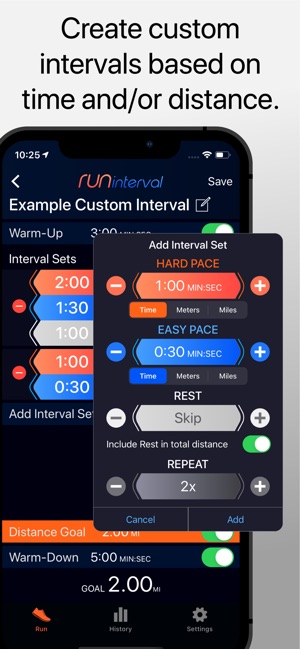 RUN interval - Running Timer on the Store