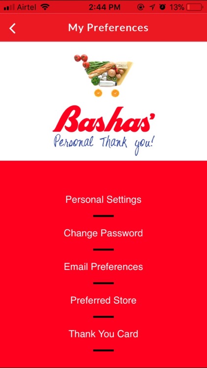 Bashas' Personal Thank You..
