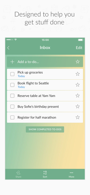 ‎Wunderlist: To-Do List & Tasks Screenshot
