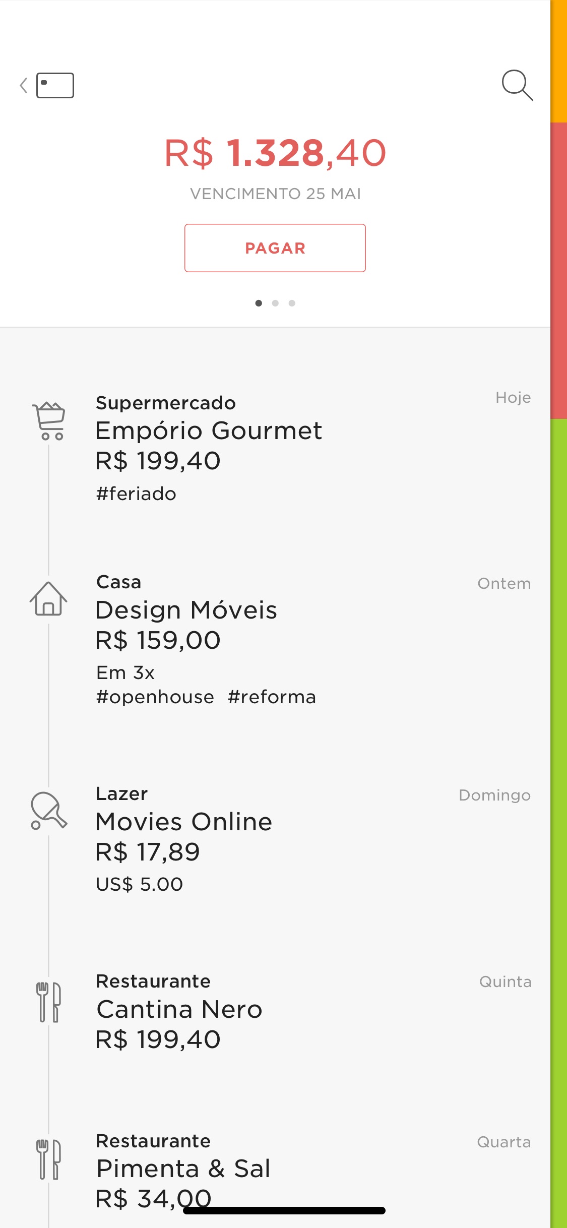 Screenshot do app Nubank