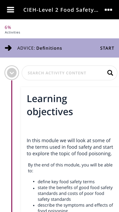 CIEH e-Learning screenshot 2