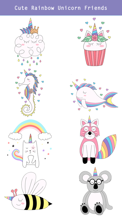 How to cancel & delete Cute Rainbow Unicorn & Friends from iphone & ipad 3