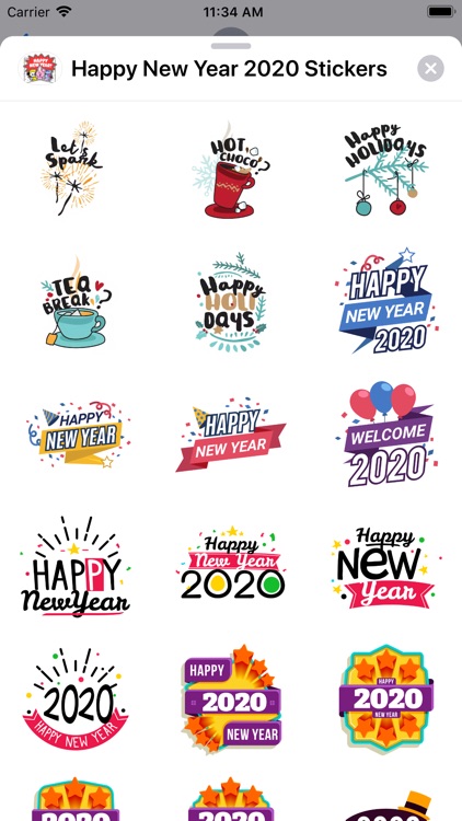 Happy New Year 2020 Stickers