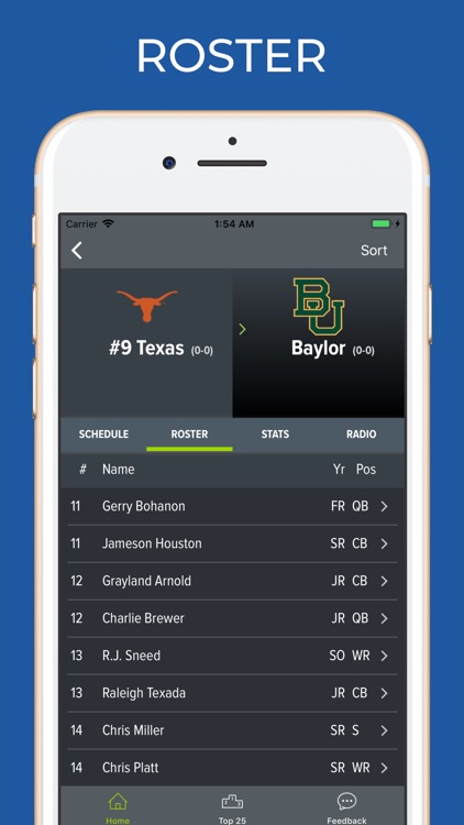 Baylor Football Schedules