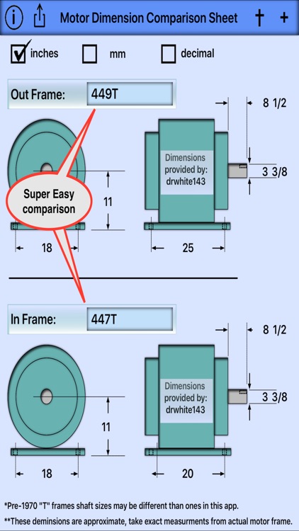 Motor Dimension Comparison 2