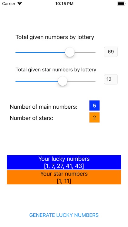 Lucky Numbers Generator