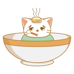 Cat in a bowl stickers