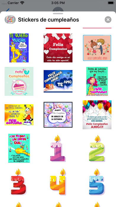 Stickers de cumpleaños screenshot 2