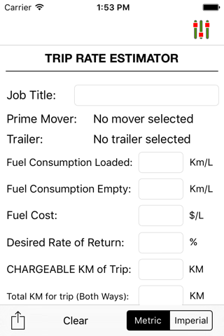 Trip Rate Calculator screenshot 2
