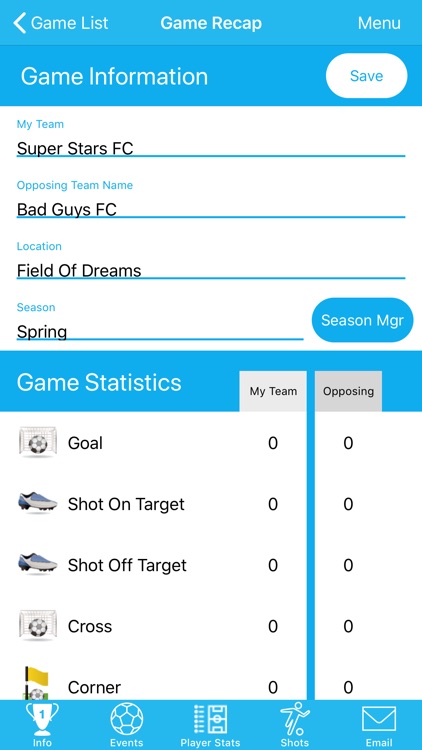 Soccer Stat Recorder 3000 screenshot-5