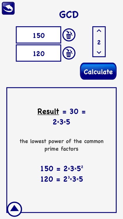 LCM GCD Prime Factor Calc Lite