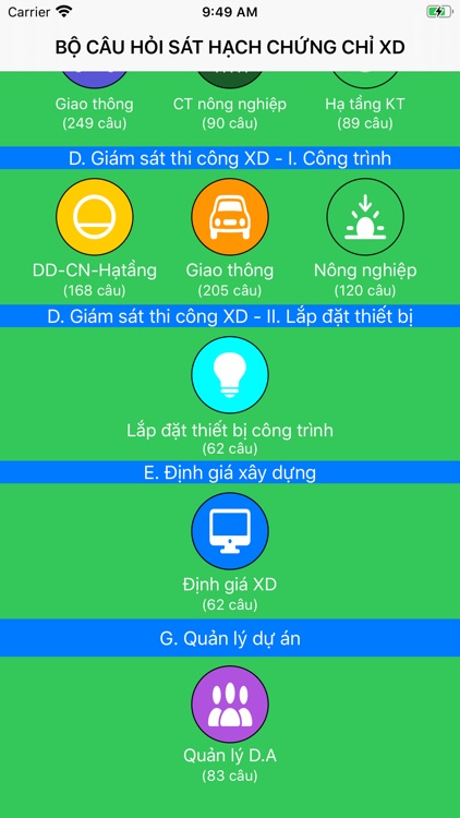 Phần mềm sát hạch tư vấn XD screenshot-4