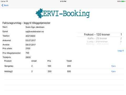 ERVI-Booking Admin screenshot 3