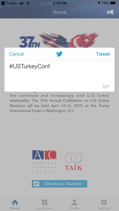 How to cancel & delete USTurkeyConf from iphone & ipad 4