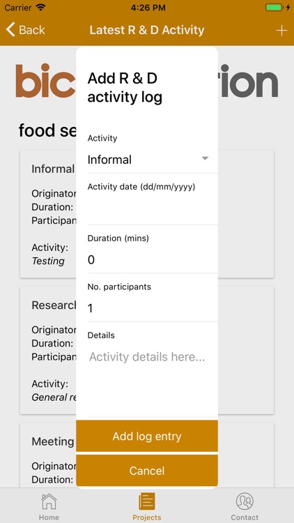 BIC Innovation Project Logger screenshot-5