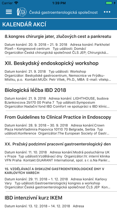 Česká gastroenterologická spol screenshot 3