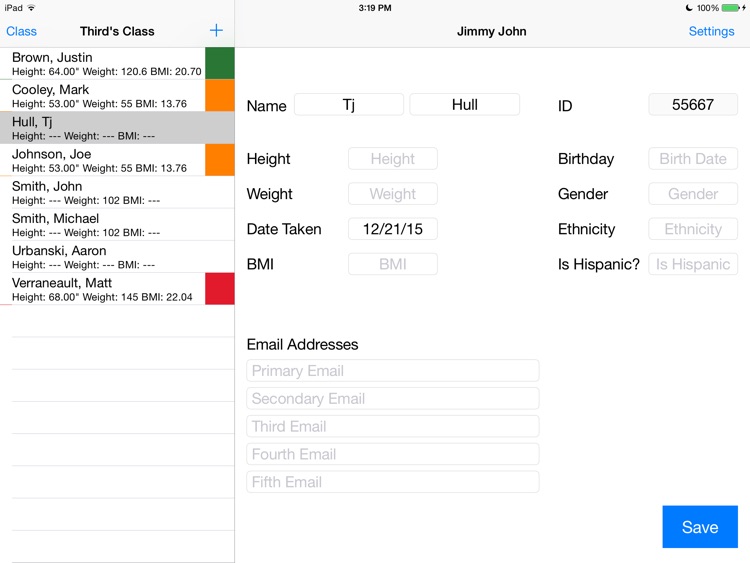 School BMI Calculator