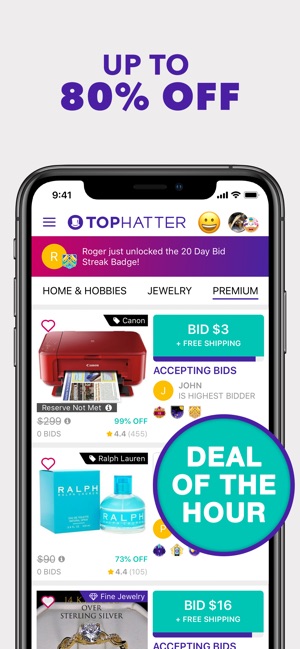 Tophatter: Win Fun Discounts(圖4)-速報App