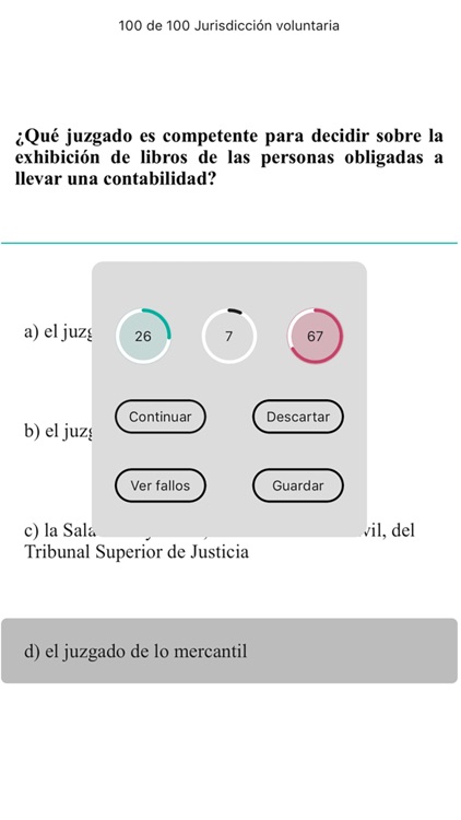 Test Derecho Procesal Civil screenshot-3