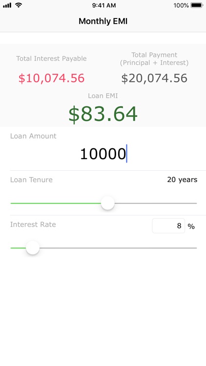 Monthly EMI Calculator screenshot-3