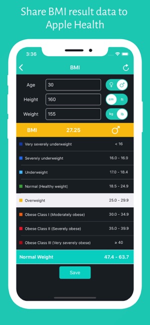BMI計算器PRO - 減肥和BMR計算器(圖5)-速報App