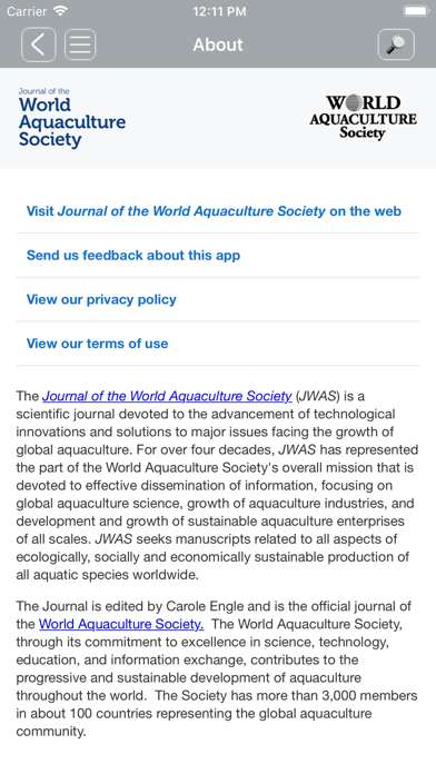 World Aquaculture Society Jnl screenshot 3