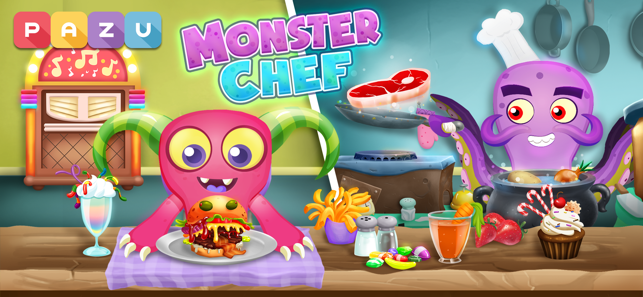 Monster cooking games for kids