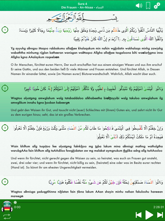 Koran Audio: Arabisch, Deutsch screenshot 3
